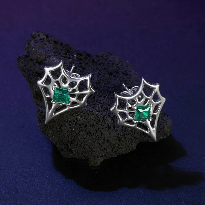 (imagine pentru) Cercei in forma de panza de paianjen in stil PANDORA - SCE1797 - Vizualizare 3