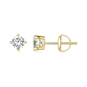(imagine pentru) Cercei moissanite cu patru gheare stil PANDORA de 0,5 carate - MSE003-SB