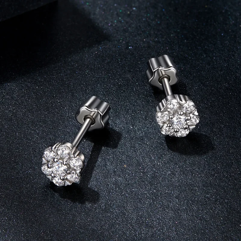 (imagine pentru) Cercei Moissanite Style PANDORA (cu un certificat) - MSE059 - Vizualizare 3
