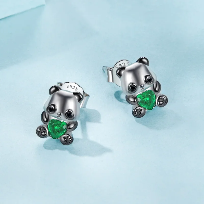 (imagine pentru) Cercei Panda Stil Inimă PANDORA - SCE1775 - Vizualizare 3