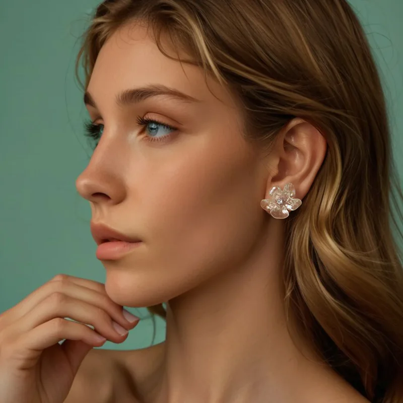 (imagine pentru) Cercei PANDORA Style Fresh flower - SCE1804 - Vizualizare 8