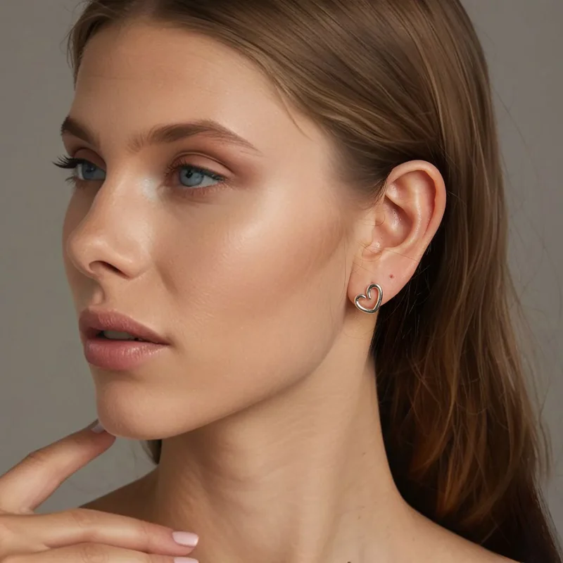 (imagine pentru) Cercei PANDORA Style Heart - SCE1769 - Vizualizare 7