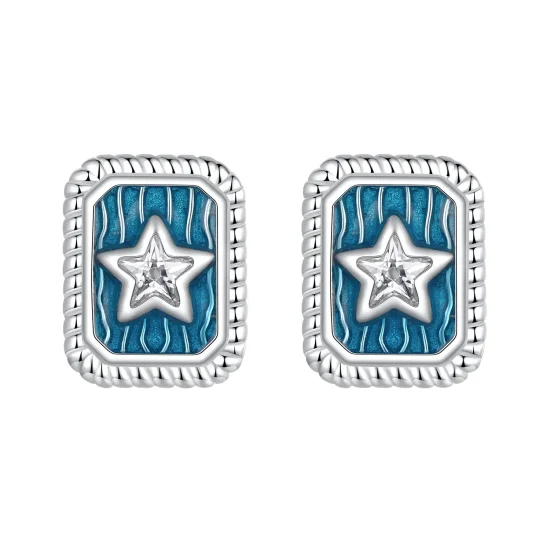 (imagine pentru) Cercei PANDORA Style Star Retro - SCE1796