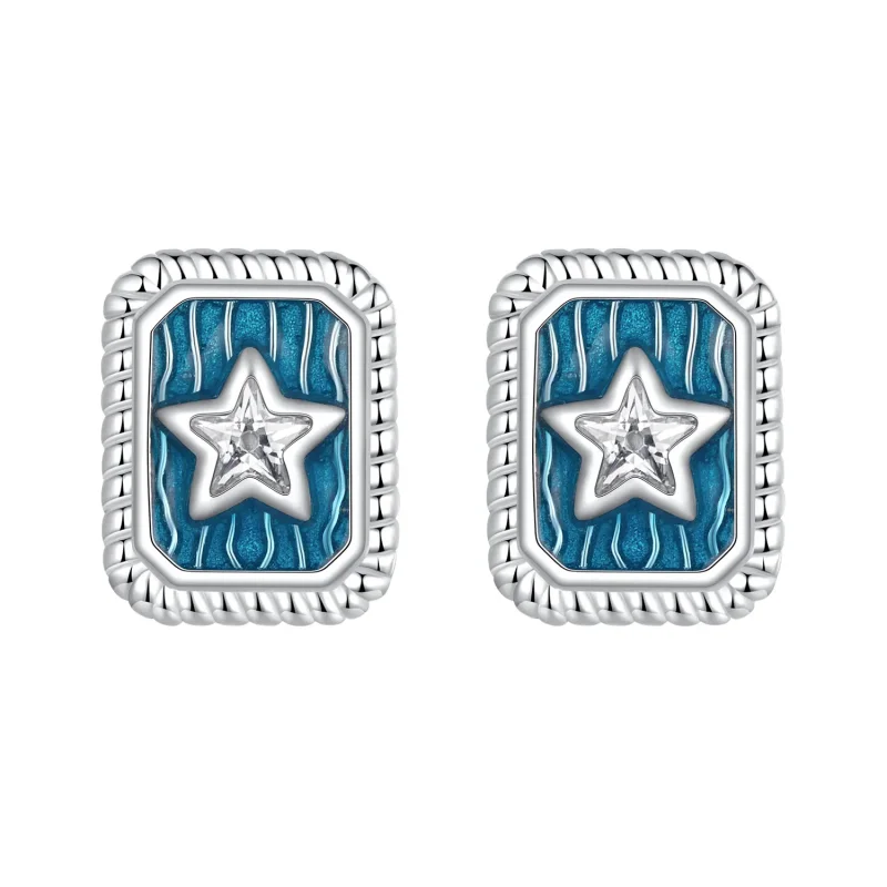 (imagine pentru) Cercei PANDORA Style Star Retro - SCE1796