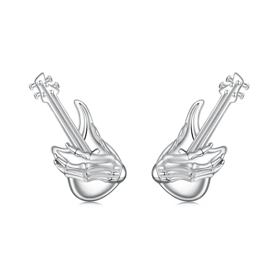 (imagine pentru) Cercei Skeleton Hand Bass Stil PANDORA - SCE1806