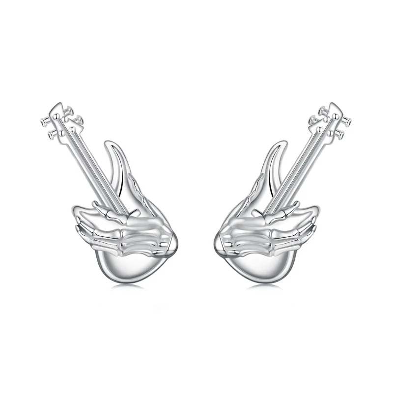 (imagine pentru) Cercei Skeleton Hand Bass Stil PANDORA - SCE1806
