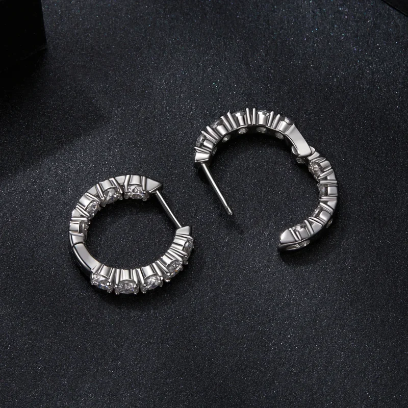 (imagine pentru) Cercei Sparkling Stil PANDORA (un certificat) - MSE069 - Vizualizare 4