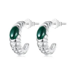 (imagine pentru) Cercei stil PANDORA Malachite - BSE1057