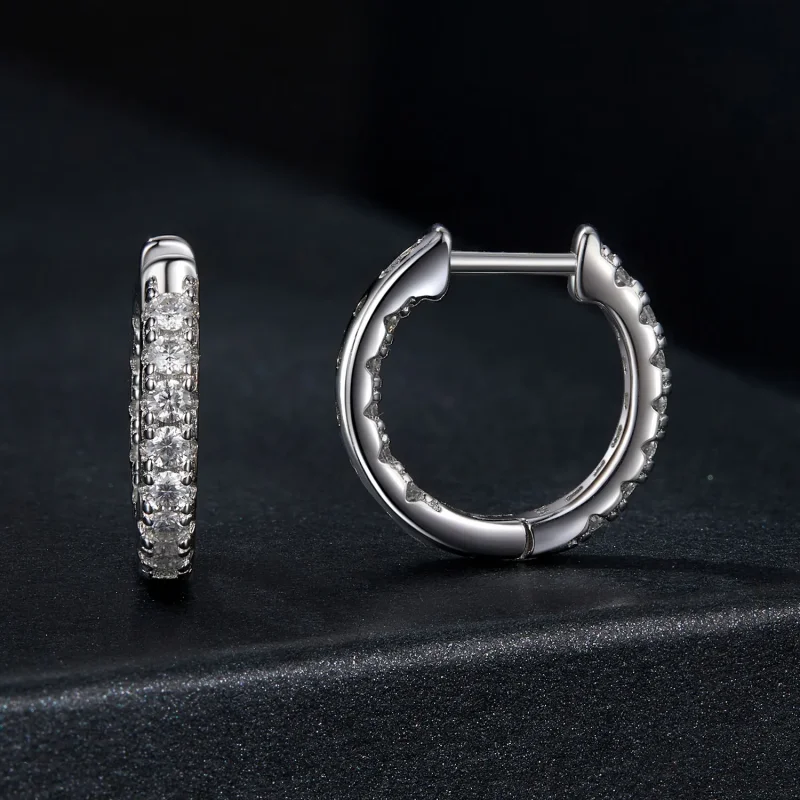 (imagine pentru) Cercei strălucitori stil PANDORA Moissanite (cu un certificat) - MSE060 - Vizualizare 2