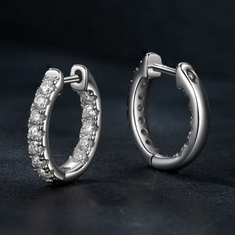 (imagine pentru) Cercei strălucitori stil PANDORA Moissanite (cu un certificat) - MSE060 - Vizualizare 3