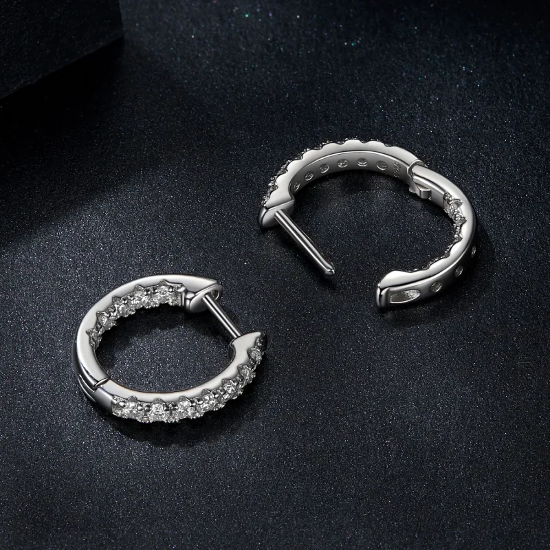 (imagine pentru) Cercei strălucitori stil PANDORA Moissanite (cu un certificat) - MSE060 - Vizualizare 4