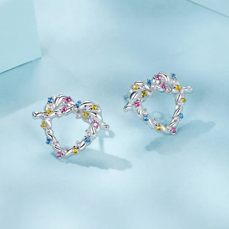 (imagine pentru) Cercei tip PANDORA Heart Twist - SCE1776 - Vizualizare 3