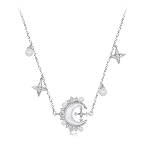 (imagine pentru) Colier Crescent Moon Stil PANDORA - YIN115