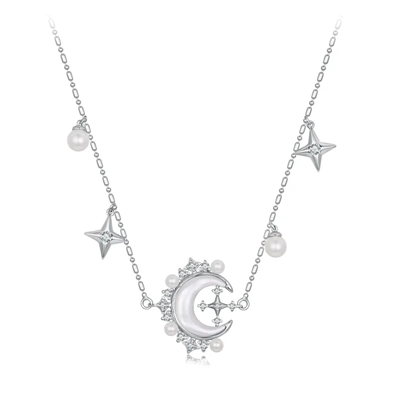 (imagine pentru) Colier Crescent Moon Stil PANDORA - YIN115