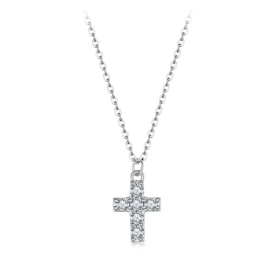 (imagine pentru) Colier Cruce Stil PANDORA (cu un certificat) - MSN039