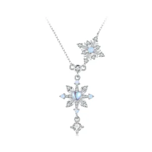 (imagine pentru) Colier cu fulgi de nea stil PANDORA - BSN364