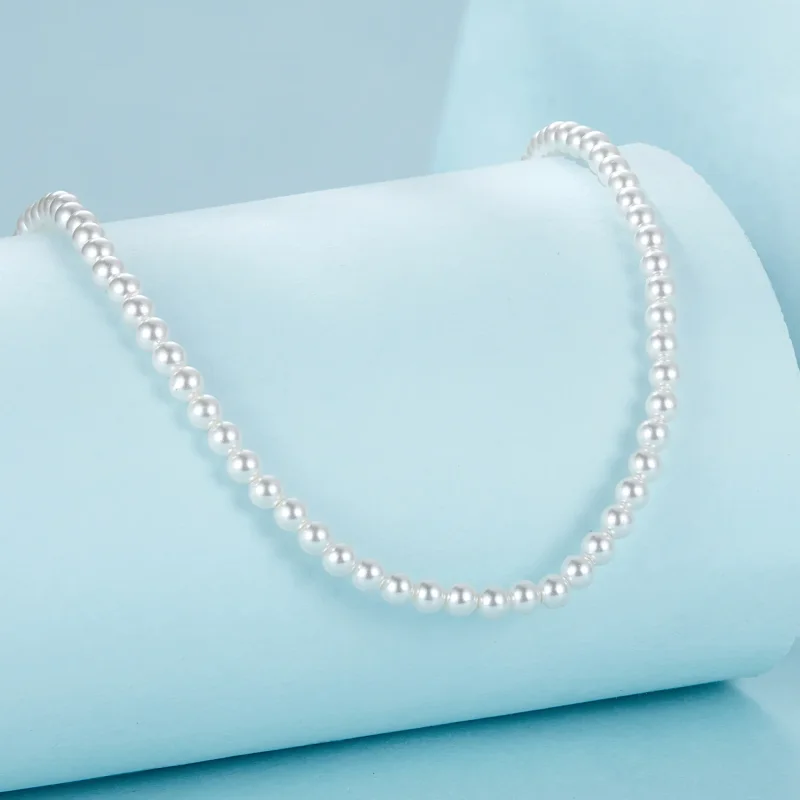 (imagine pentru) Colier cu perle albe australiane in stil PANDORA - SCN526 - Vizualizare 2