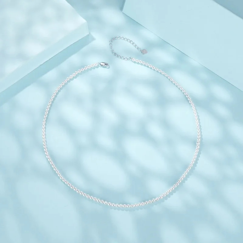 (imagine pentru) Colier cu perle albe australiane in stil PANDORA - SCN526 - Vizualizare 3