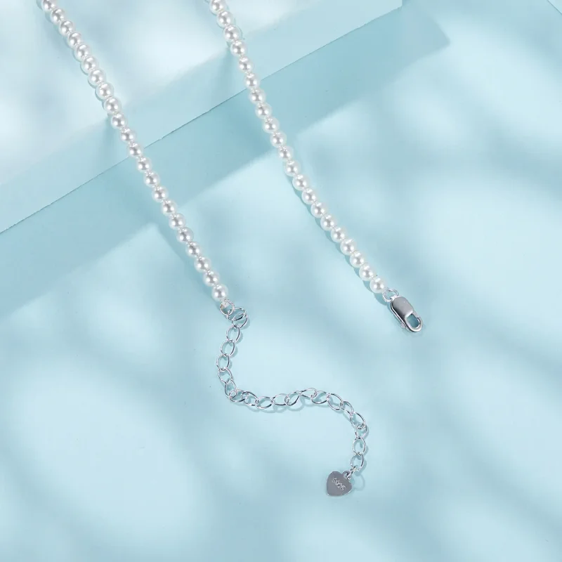 (imagine pentru) Colier cu perle albe australiane in stil PANDORA - SCN526 - Vizualizare 5