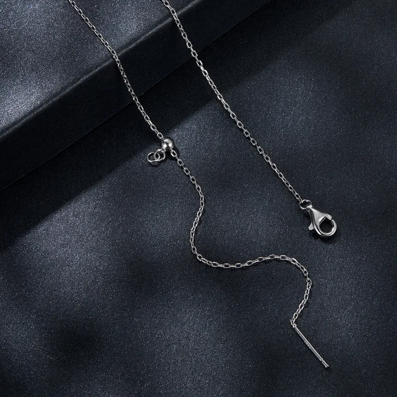 (imagine pentru) Colier cu picătură moissanită stil PANDORA de 0,5 ct (cu un certificat) - MSN037 - Vizualizare 4
