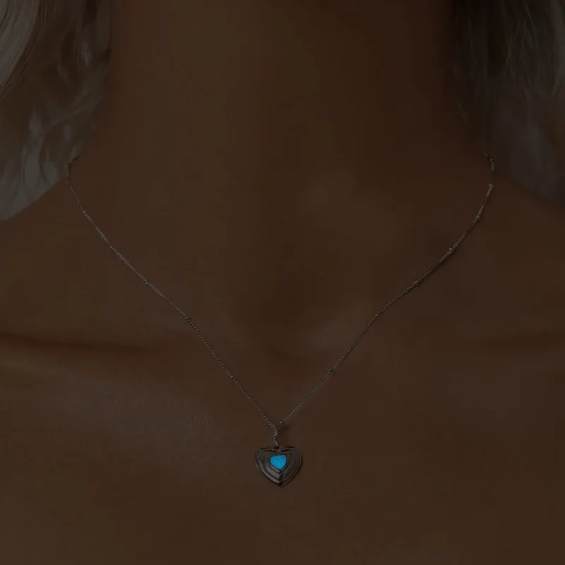 (imagine pentru) Colier inimă stil PANDORA - BSN375 - Vizualizare 6