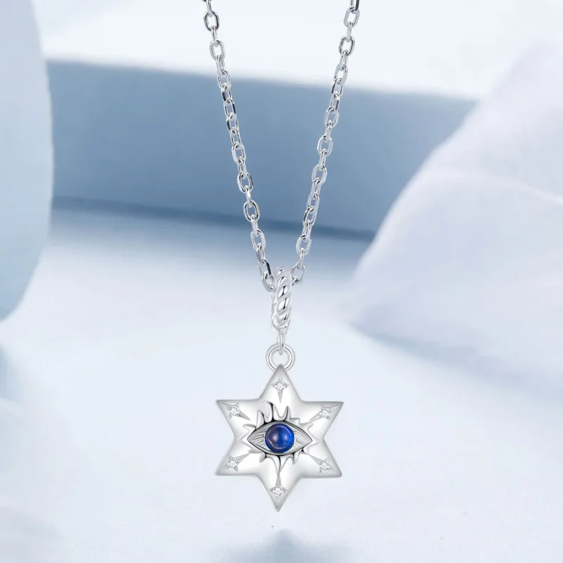 (imagine pentru) Colier tip PANDORA Starburst Demon Eye - BSN397 - Vizualizare 3