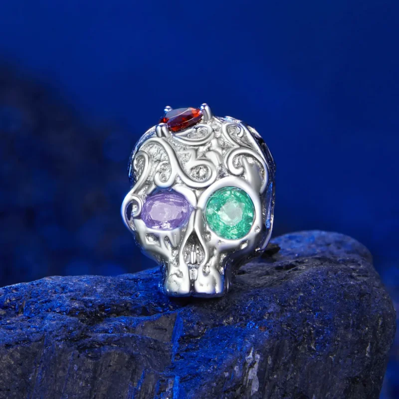 (imagine pentru) Craniu Stil PANDORA cu model floral - SCC2893 - Vizualizare 2
