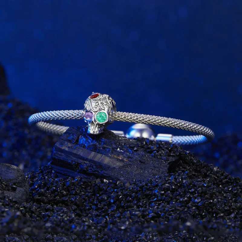 (imagine pentru) Craniu Stil PANDORA cu model floral - SCC2893 - Vizualizare 5