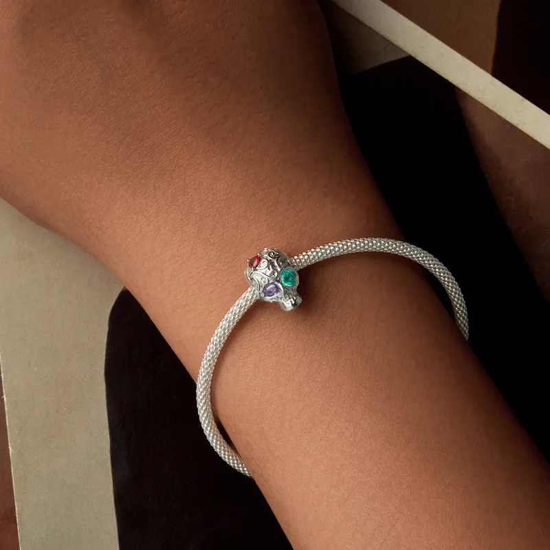 (imagine pentru) Craniu Stil PANDORA cu model floral - SCC2893 - Vizualizare 6