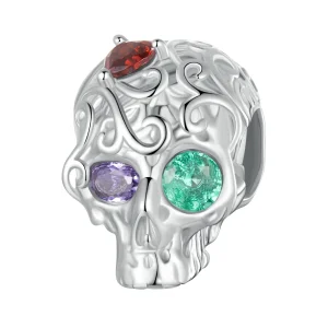 (imagine pentru) Craniu Stil PANDORA cu model floral - SCC2893