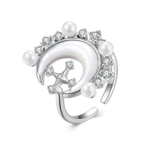 (imagine pentru) Inel Crescent Moon Stil PANDORA - YIR243-E