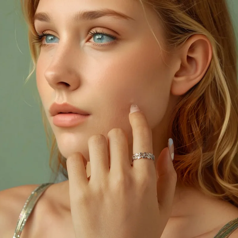 (imagine pentru) Inel de frunze stil PANDORA - BSR600 - Vizualizare 8