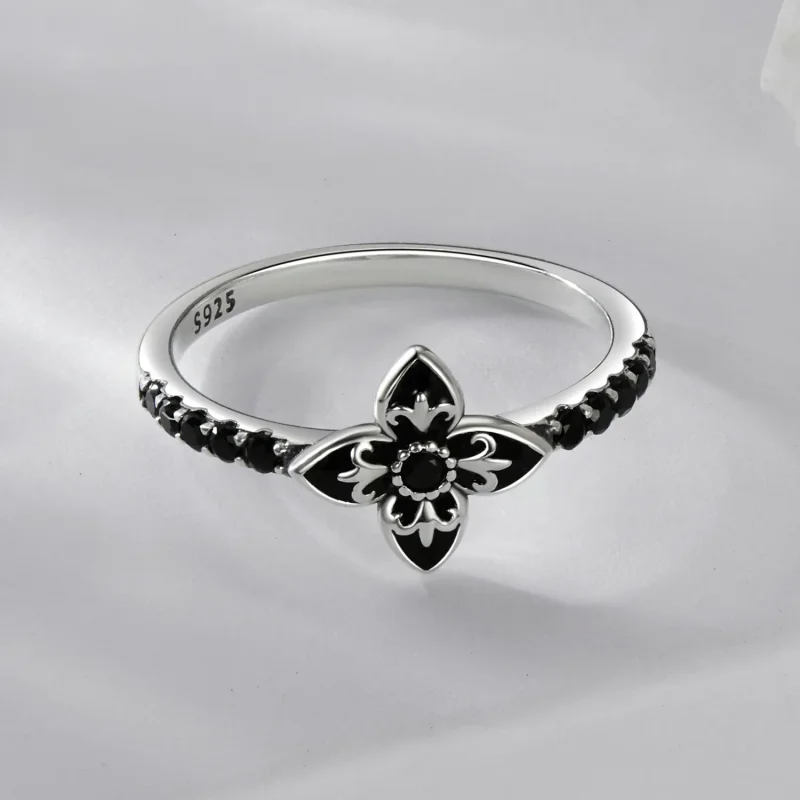 (imagine pentru) Inel Floare de Noapte Stil PANDORA - SCR1075 - Vizualizare 4