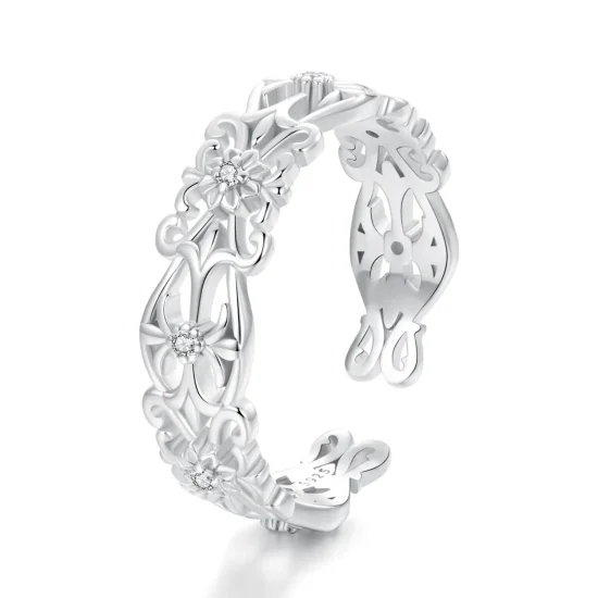 (imagine pentru) Inel lat cu model palat vintage stil PANDORA - BSR575-E