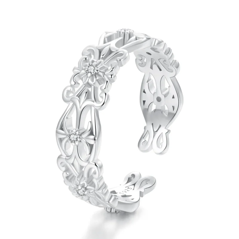 (imagine pentru) Inel lat cu model palat vintage stil PANDORA - BSR575-E