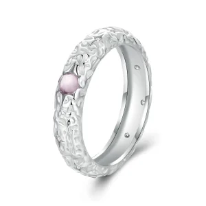 (imagine pentru) Inel lat texturat stil PANDORA - BSR604