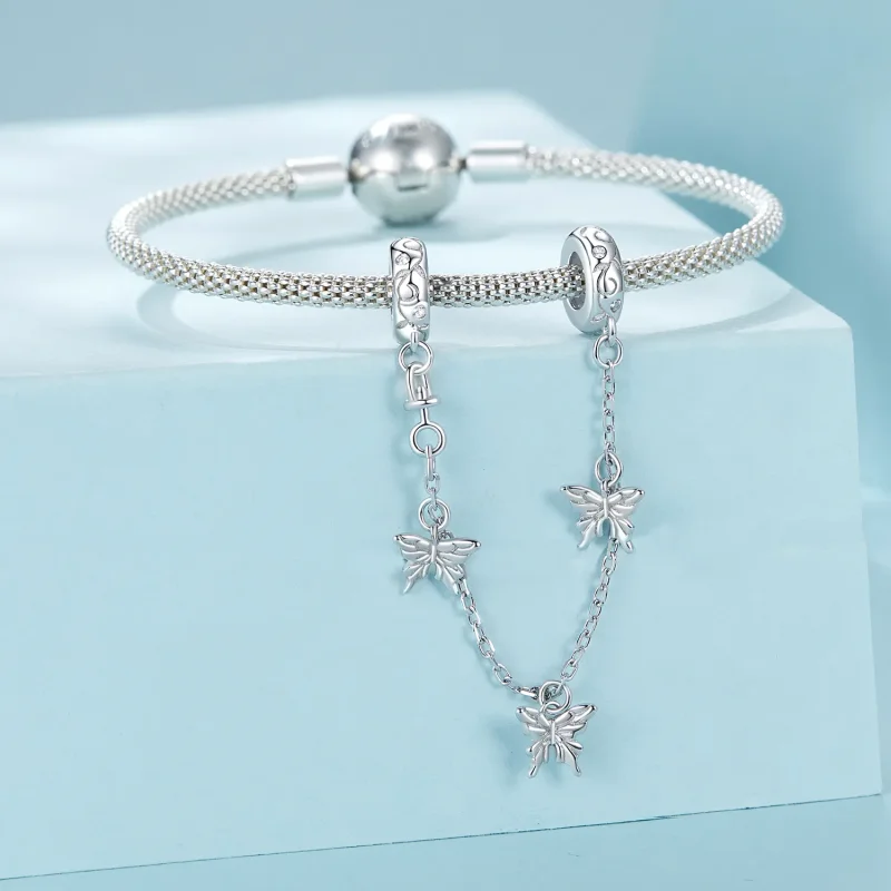 (imagine pentru) Lanț de siguranță PANDORA Style Butterfly - SCC2829 - Vizualizare 3