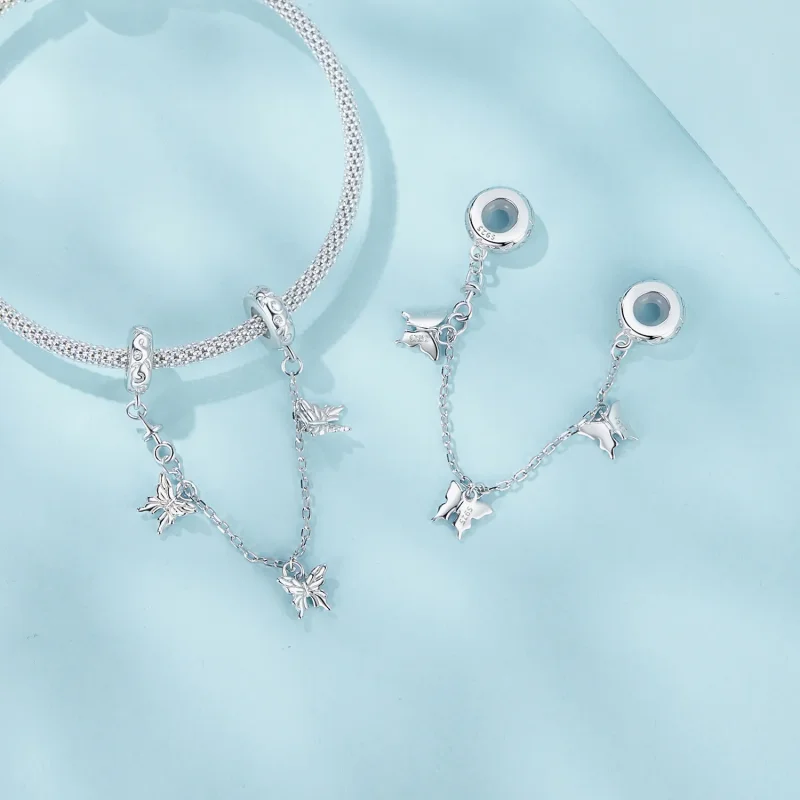 (imagine pentru) Lanț de siguranță PANDORA Style Butterfly - SCC2829 - Vizualizare 4