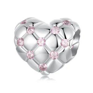 (imagine pentru) Margele de inimă de diamant roz stil PANDORA - BSC1054