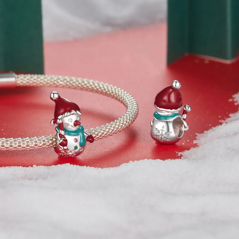 (imagine pentru) Margele Om de zapada in stil PANDORA - BSC1070 - Vizualizare 4