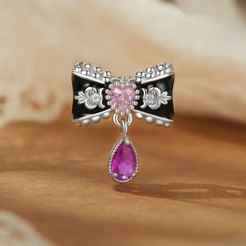 (imagine pentru) Mărgele cu fundă romantică în stil PANDORA - BSC1055 - Vizualizare 2