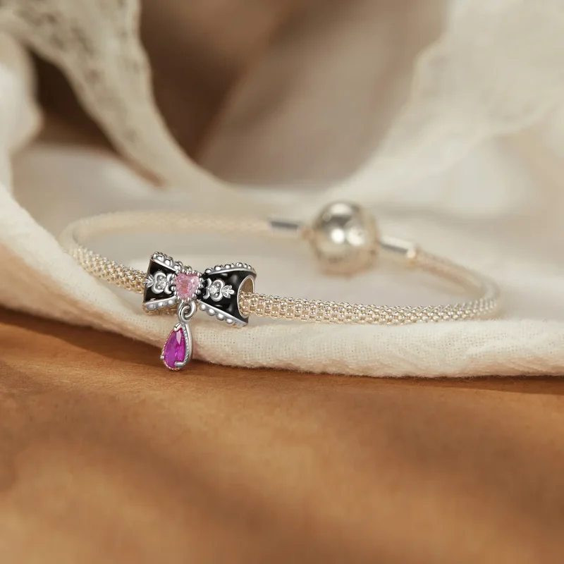 (imagine pentru) Mărgele cu fundă romantică în stil PANDORA - BSC1055 - Vizualizare 4