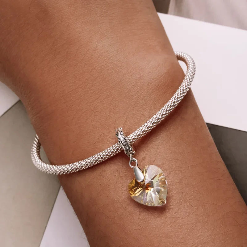 (imagine pentru) Mărgele de inimă de sticlă în stil PANDORA - BSC602 - Vizualizare 6