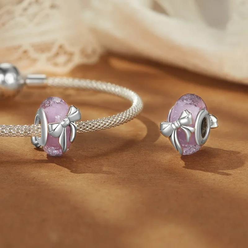 (imagine pentru) Mărgele de sticlă PANDORA Style Bowknot - BSC1057 - Vizualizare 4