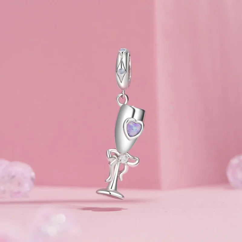 (imagine pentru) Pandantiv cu pahar vintage în stil PANDORA - SCC2889 - Vizualizare 2