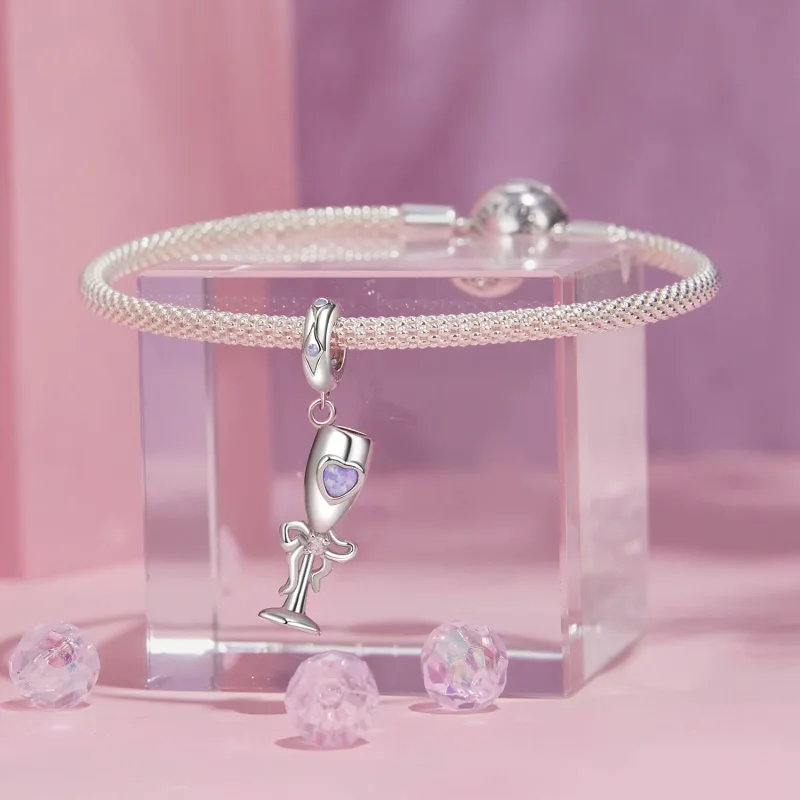 (imagine pentru) Pandantiv cu pahar vintage în stil PANDORA - SCC2889 - Vizualizare 3