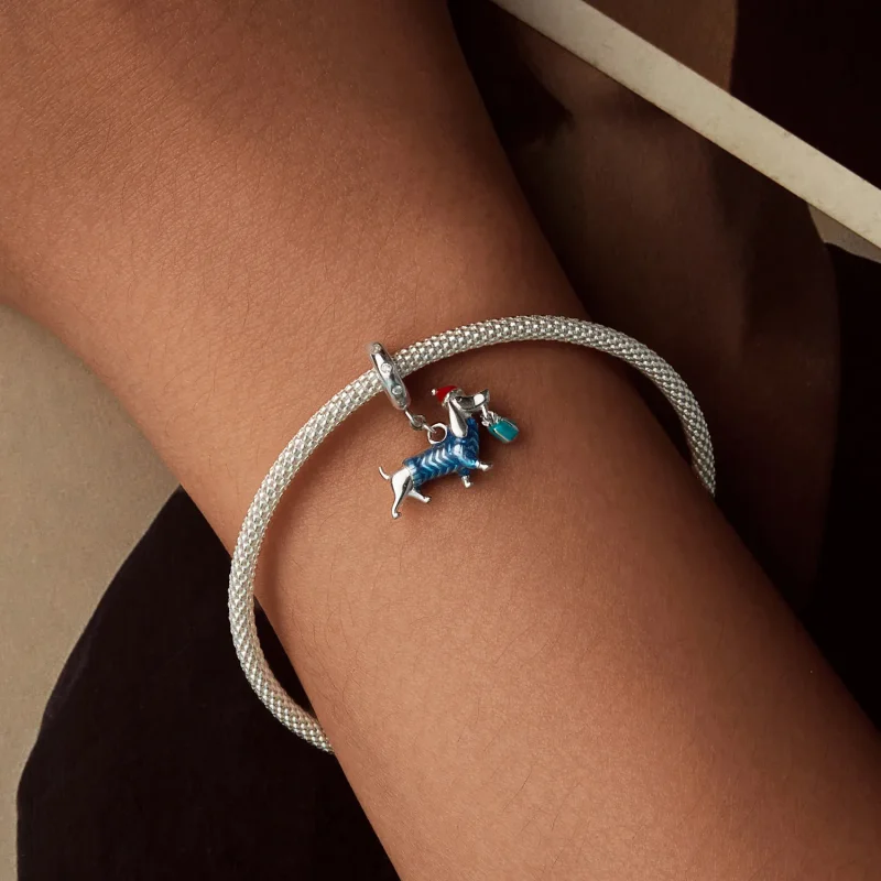 (imagine pentru) Pandantiv Teckel de Crăciun în stil PANDORA - BSC1069 - Vizualizare 5