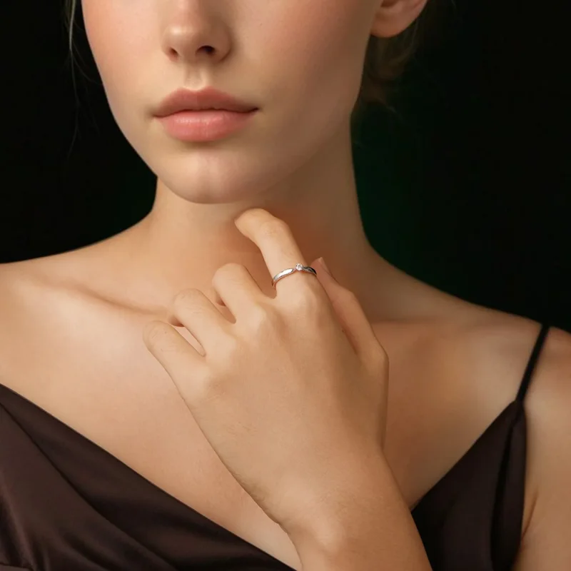 (imagine pentru) PANDORA Style Exquisite inel strălucitor (un certificat) - MSR062 - Vizualizare 6