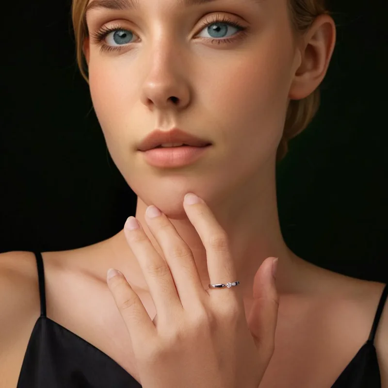 (imagine pentru) PANDORA Style Exquisite inel strălucitor (un certificat) - MSR062 - Vizualizare 7