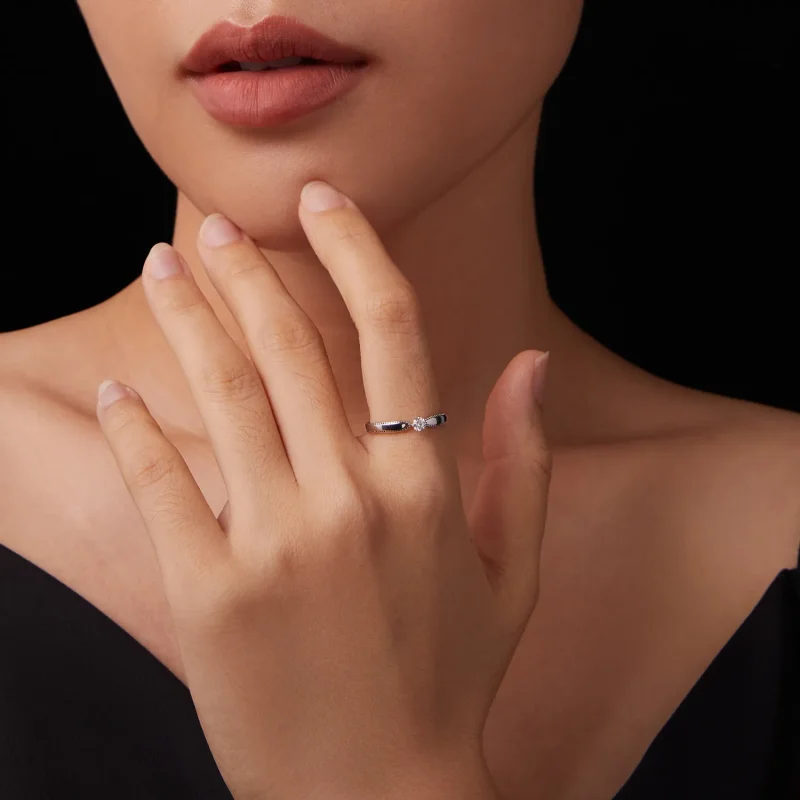 (imagine pentru) PANDORA Style Exquisite inel strălucitor (un certificat) - MSR062 - Vizualizare 8